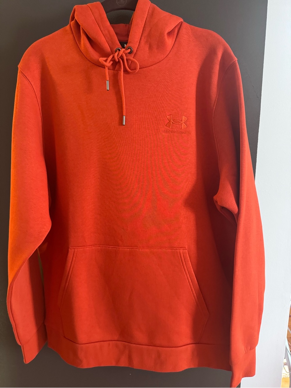 Under Armour Icon Hoodie Men's Orange Pullover NWT size large
